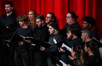 Members of the Glenville State University Concert Choir at a performance earlier this semester. The Choir and Chamber Singers Concert is planned for November 16 at Glenville State’s Fine Arts Center Auditorium. (GSU Photo/Kristen Cosner)
