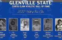 The 2022 Glenville State University Curtis Elam Athletic Hall of Fame inductees include: Mike Eberbaugh, Tex Gainer, Brian Hill, Jim Scott, Glenard Vannoy, and Kim West.