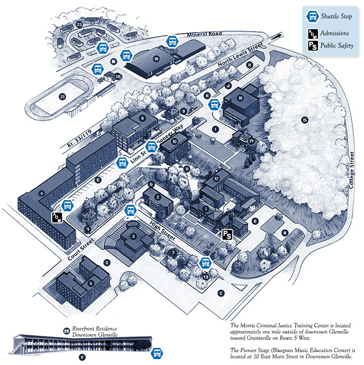 Campus Map Glenville State College