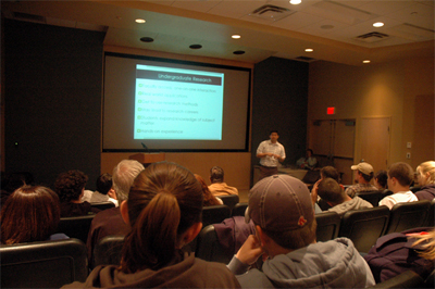 Honors Program students in a class