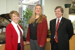 Betsy Barr, Dr. Lisa Castle, GSC President Dr. Peter Barr