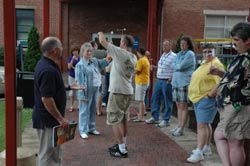 Teachers measuring weather