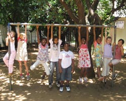 Mortelette's fourth grade class in Africa.