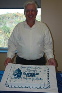 Professor Hinter at his retirement reception.