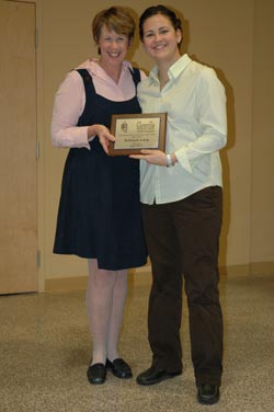 Professor Marcia Bolton and Most Outstanding Intern Rebekah Long