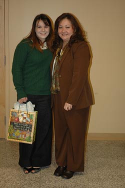 Instructor Connie Stout and Student Education Association Recognition Award Winner Heather Phares.