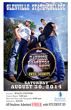 Davisson Brothers Waco Concert poster