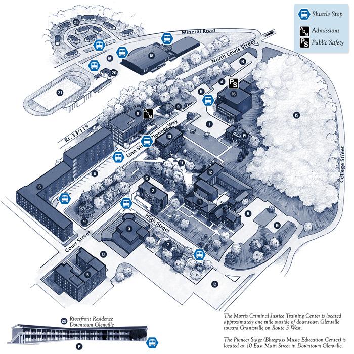 Campus Map Glenville State College
