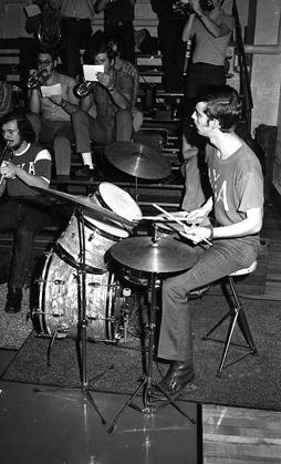 John McKinney playing drums