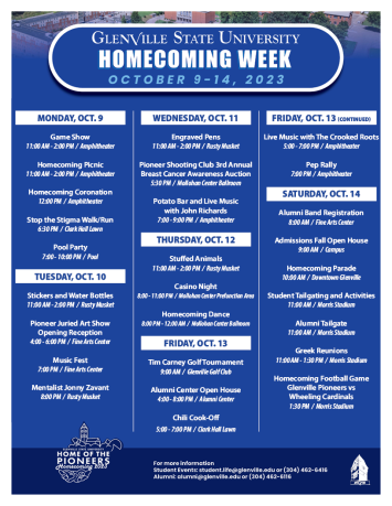 Homecoming Schedule 2023