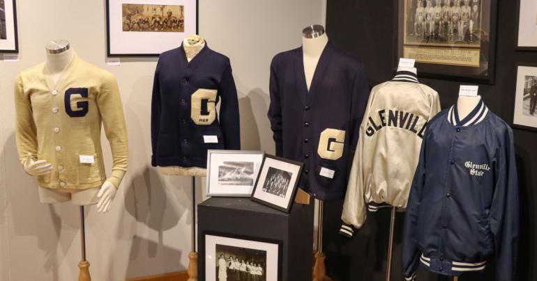 Several of the featured items on display as part of the Glenville State University “150 Years of a Changing Landscape” historic exhibit. (GSU Photo/Seth Stover)