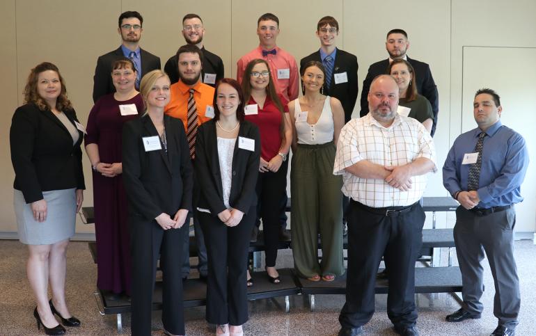 (l-r) Emily Snyder, Jessica Weathersbee, Tyler Canterbury, Mackenzie Ammerman, Luke Carpenter, Daniel Crawford, Jasmine Tarmin, Madisyn Furr, Zachary Lively, Madison Campbell, Evan Merical, Thomas Gilco, Sabrina Gonzalez, Alexander Miller, Noel Gonzalez (not pictured: Ai Miyazaki, Allison James, Jerry Basnett, and Kimberly Hamilton)