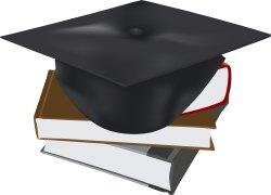 books and graduation caps books and graduation caps