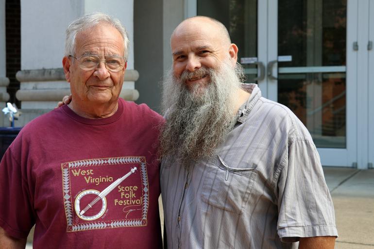 Glenville State College Professor Emeritus Harry Rich with current Artist-in-Residence for Trumpet David Porter Glenville State College Professor Emeritus Harry Rich with current Artist-in-Residence for Trumpet David Porter (GSC Photo/Dustin Crutchfield)