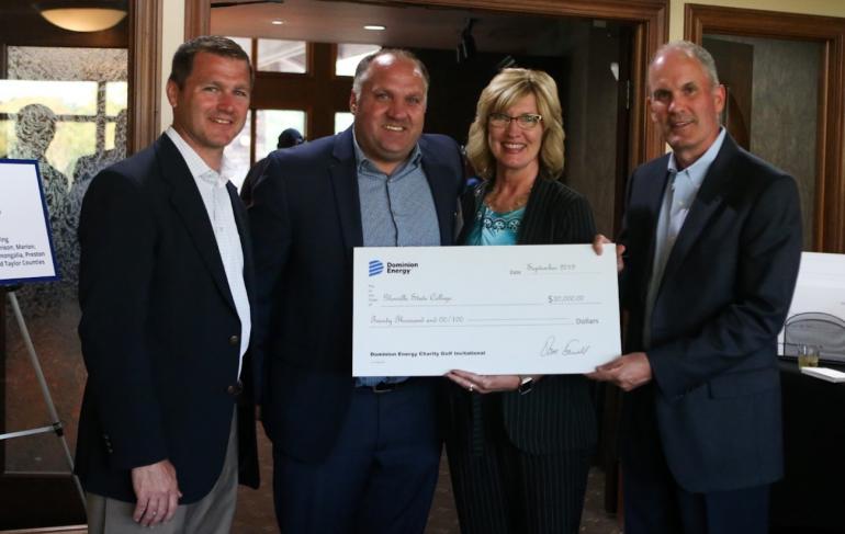 (l-r) Dominion Energy West Virginia State Policy Director Jason Harshbarger, Executive Director of the GSC Foundation David Hutchison, Dominion Energy External Affairs Manager Christine Mitchell, and Dominion Energy Gas Transmission President Paul Ruppert