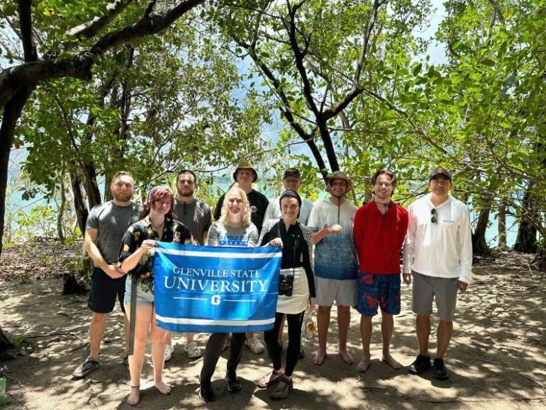 Minasawa Island located in Polillo, Quezon Province Front L-R: Corey Mounts, Sara Lowe, Chloe Richardson Back L-R: Jacob Petry, Ethan Blust, Sam Turley, Noah Miner, Ethan McIntyre, Elijah McIntyre, Rico Gazal