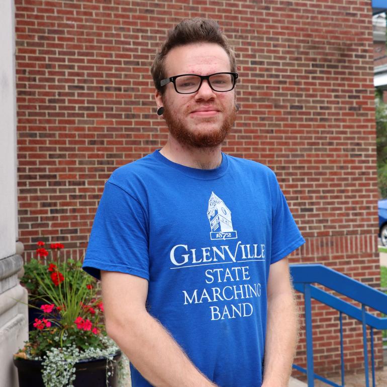 Marching Band Field Commander Garrett Hacker