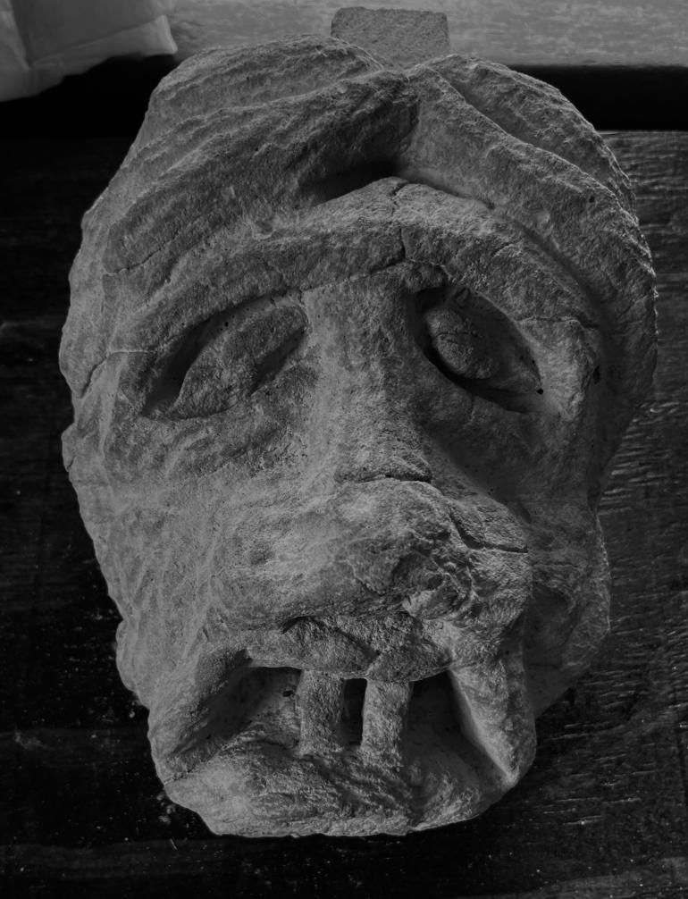 Grotesque carving from the Trans Allegheny Lunatic Asylum