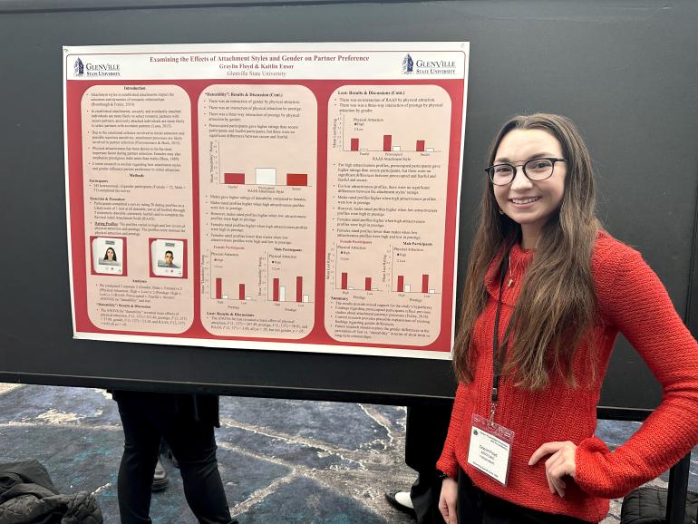 GSU honors student and psychology major, Graylin Floyd, recently presented her scholarly research at the Eastern Psychological Association (EPA) Annual Meeting in New York City. GSU honors student and psychology major, Graylin Floyd, recently presented her scholarly research at the Eastern Psychological Association (EPA) Annual Meeting in New York City.