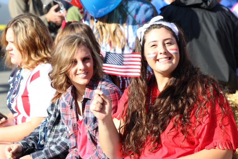 Students participating in last year's homecoming parade