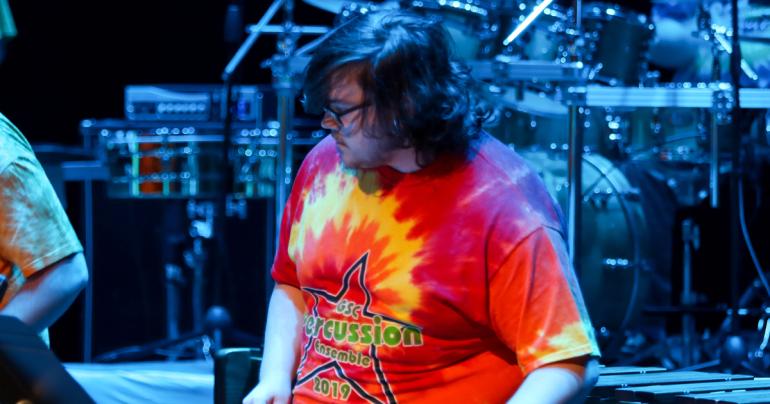 Joe Lutsy Glenville State University senior music student, Joe Lutsy, plays a marimba as part of the recent GSU Percussion Ensemble. Lutsy, from Chesapeake, West Virginia, will hold his Senior Recital at Glenville State on Saturday, April 23.