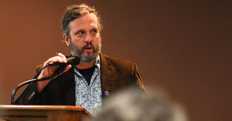Dr. Jonathan Minton Dr. Jonathan Minton, Professor of English at Glenville State University, has released a new book of poetry entitled “Letters.” (GSU Photo/Kristen Cosner)