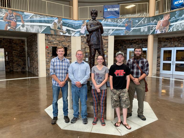 Glenville State College Department of Land Resources students who are also members of the College’s Honors Program; (l-r) Asa Dick, Eli Henthorn, Katlyne Rollyson, Jared Bishop, and Jacob Amick
