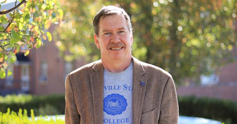 Larry Baker Larry Baker, a Glenville State alumnus and current faculty member, prides himself on helping students pursue their dreams (GSC Photo/Kristen Cosner)