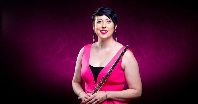 Lindsey Goodman, who serves as Adjunct Lecturer of Flute at Glenville State College, will hold a recital at Glenville State where she will perform three live world premiere works. | Photo by Perry Bennett