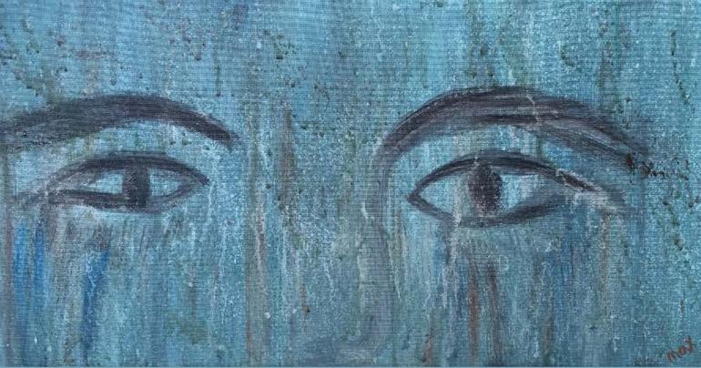 Several pieces of art by GSC Associate Professor of English Dr. Marjorie Stewart - including this piece titled My Eyes Could Clearly See - have been published in the international literary magazine, Beyond Words.