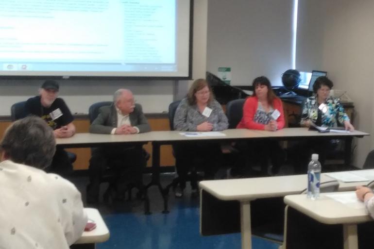 Panel discussion lead by members of the West Virginia Higher Education Math Task Force | Photo Courtesy of Michael Anderson Panel discussion lead by members of the West Virginia Higher Education Math Task Force | Photo Courtesy of Michael Anderson