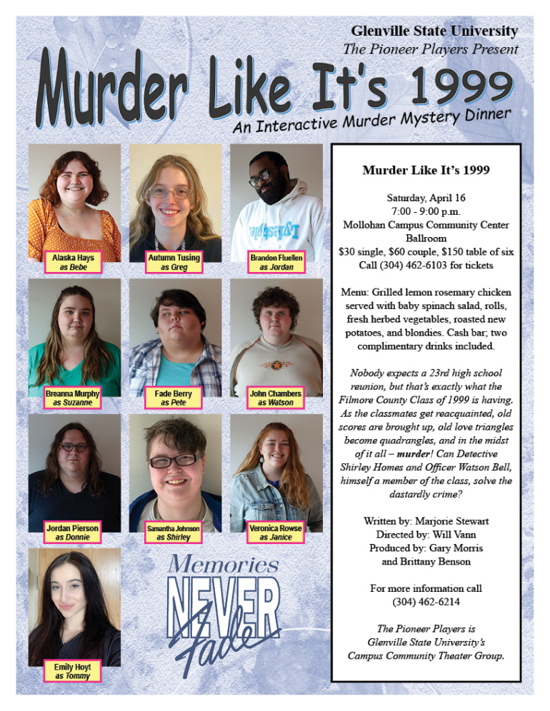 Murder Like It's 1999 Murder Dinner Theater Poster