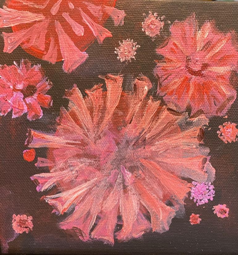 Corona virus up close and personal Painting of the Corona Virus