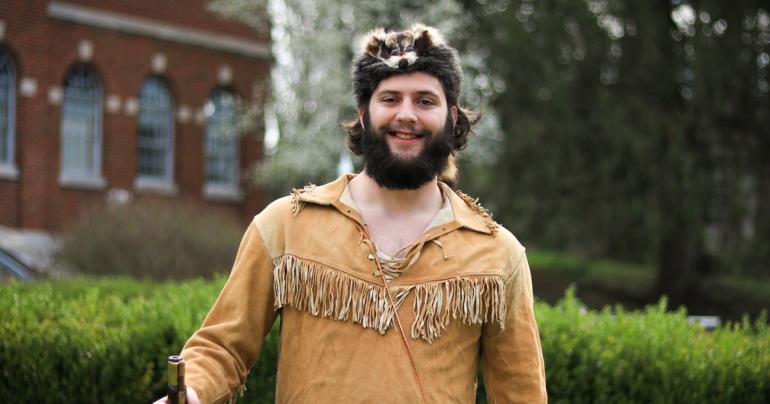 Daniel Hinger has been named the Glenville State College Pioneer Mascot for the 2021-2022 academic year. (GSC Photo/Kristen Cosner)