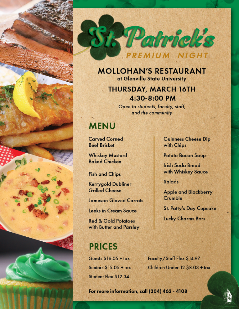 Join us on Thursday, March 16 for a St. Patrick's Day themed Premium Night!