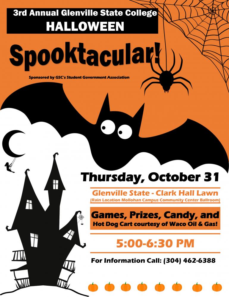 SGA Halloween Spooktacular flyer SGA Halloween Spooktacular flyer