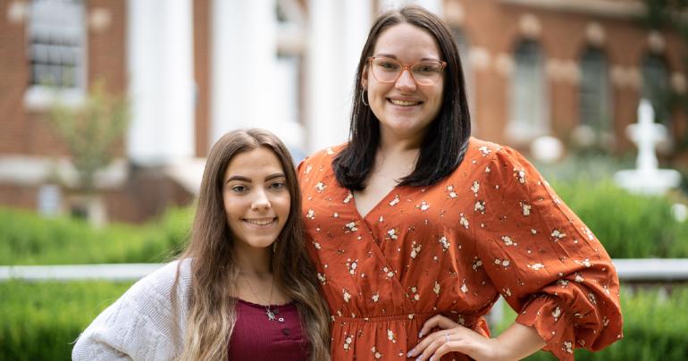 SGA Officers 2022 Glenville State University Student Government Association Vice President Macy Rush (left) and President Breanna Morgan. (GSU Photo/Kristen Cosner)