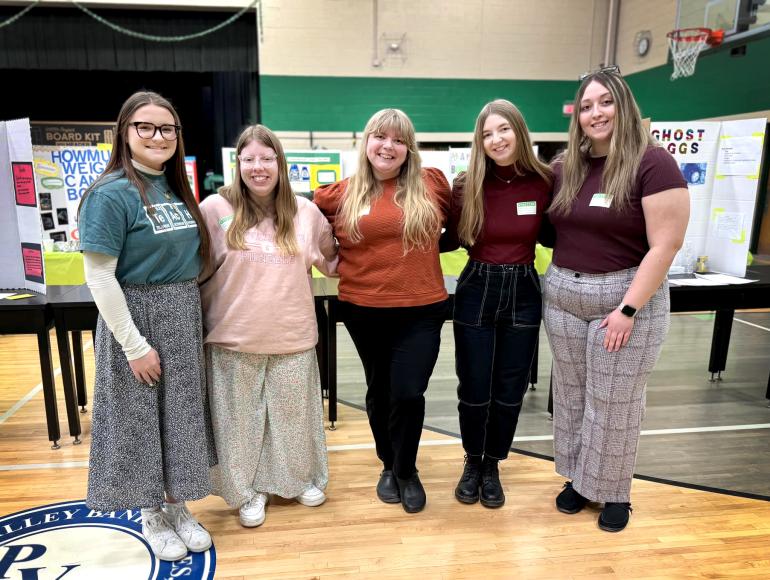 Elementary Education Students Judging Walton Elementary Science Fair L-R: Jacey Collins, Adriann Cottrell, Samantha Casto, Carly Harper, Emma Proudfoot Elementary Education Students Judging Walton Elementary Science Fair L-R: Jacey Collins, Adriann Cottrell, Samantha Casto, Carly Harper, Emma Proudfoot