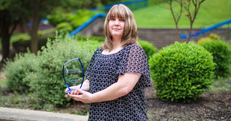 Jenny Boggs, Glenville State University’s 2023 Staff Employee of the Year Award recipient. (GSU Photo/Seth Stover)