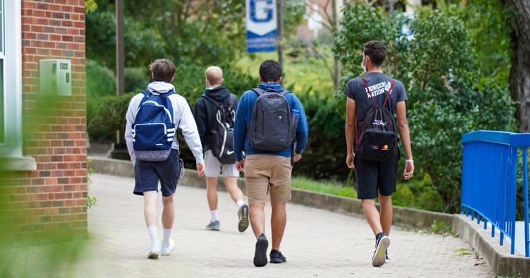 Students walking on campus Workforce readiness and life enrichment opportunities are coming to Glenville State University through its new Workforce and Life-Long Learning division. (GSU Photo/Kristen Cosner)