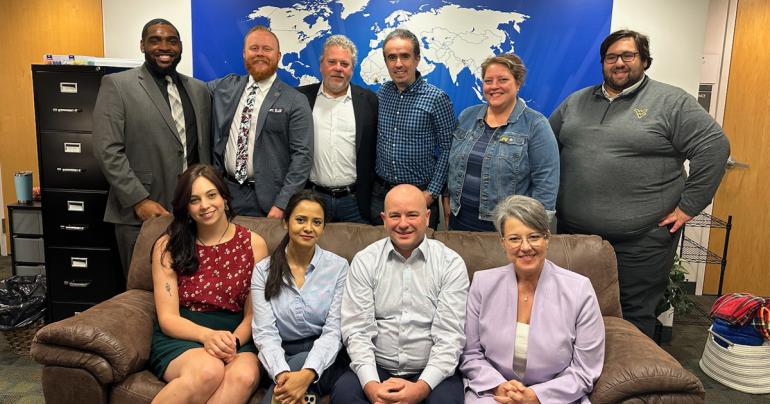 StudyWV Meeting Attendees of the StudyWV Meeting held at Glenville State University. (standing, l-r) Marcus Murrell, Dakota Alexander, Dr. Clark Egnor, Amine Oudghiri-Otmani, Amy Thompson, Henry "Hank" Oliver; (seated) Sarah Sakaguchi, Proma Chowdhury, Kenneth Fetting, Bridget Carr. (Courtesy Photo)