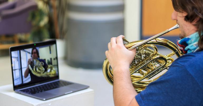 Virtual Audition Day Prospective students interested in joining the Department of Fine Arts at Glenville State College are invited to schedule a virtual audition this spring. (GSC Photo/Kristen Cosner)