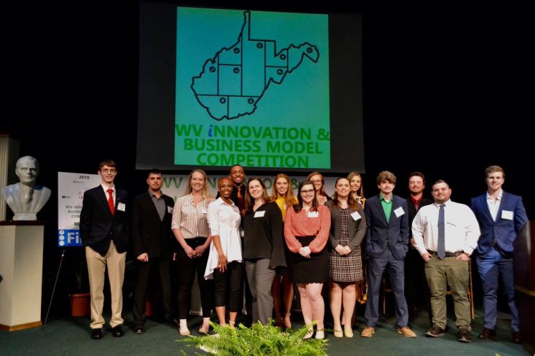 (l to r) Evan Merical (Glenville St.); Samuel Bearinger (WVU); Bailey Hanson (Glenville St.); Kennedy Stallworth (WV Wesleyan); Tommie Pope (WV Wesleyan); Sabrina Gonzalez (Glenville St.); Mya Linden (Marshall); Sarah Ball (Charleston); Sarah Moir (Marshall); Elizabeth Morgan (Marshall); Kelly Leonard (Marshall); Alexander Sypolt (Charleston); Kolby Wolf (WV Wesleyan); Brandon Well (Marshall); and Carter Shrewsbury (Concord)