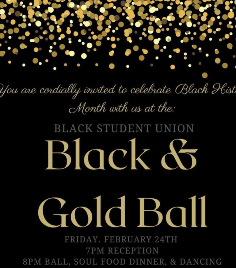 Come one, come all to the Black & Gold Ball Black & Gold Ball Flyer