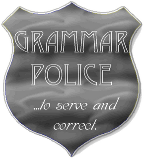 Grammar Police Grammar Police Badge