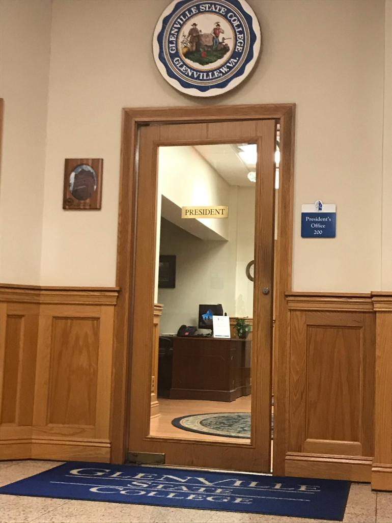 Door to the president's office President's door