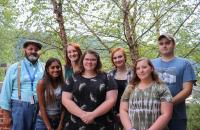 (l-r) Dr. Jeffrey Bryson, Jahnvi Duncan, Jasmine Tarman, Brittany Louk, Taylor Corey, Maryln Donelson, Matthew Zachary