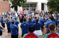 The 'Wall of Sound' performs for attendees at last year's Band Bash event