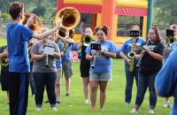 Evan Merical conducts the GSC Marching Band during last year's Band Bash held at the Glenville Presbyterian Church