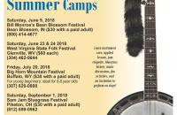Youth Bluegrass Music Summer Camps 2018